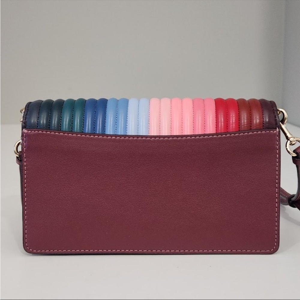Coach anna fold over crossbody clutch bag rainbow - Picture 4 of 8